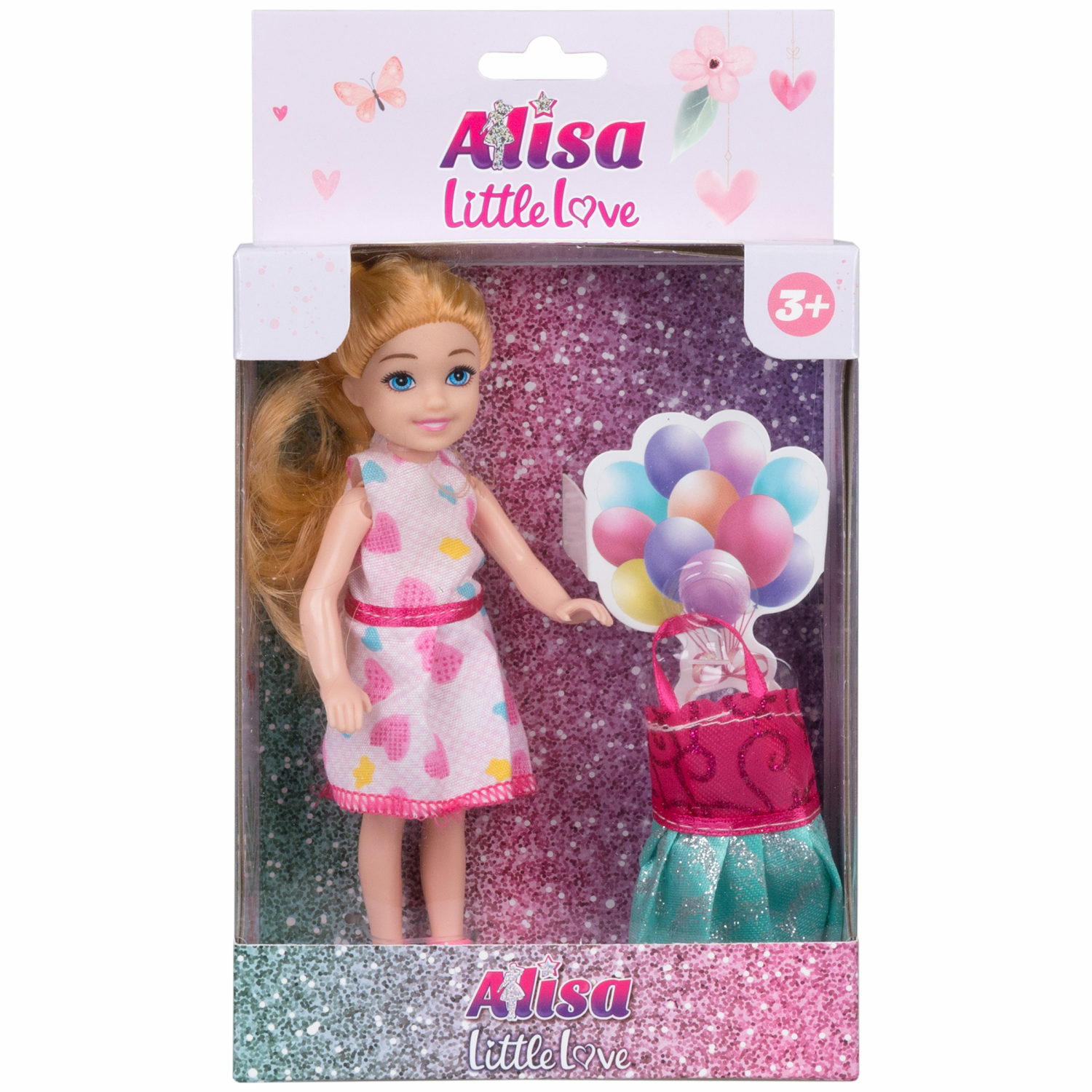 Кукла детская 1TOY Alisa Little Love блондинка с длинными волосами с одеждой мини 14 см Т24375 - фото 1