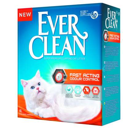 Наполнитель для кошек EVER CLEAN Fast Acting комкующийся 6л