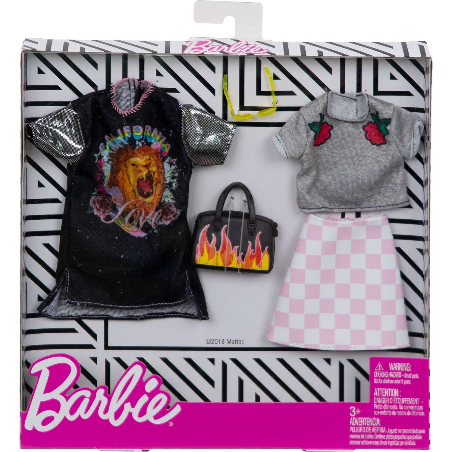 Одежда Barbie Универсальный наряд 2 комплекта В стиле рок FXJ59 FKT27 - фото 2