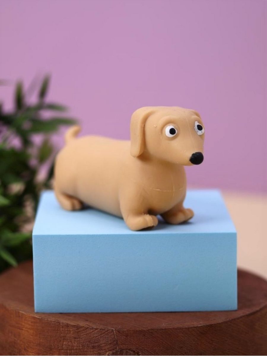 Мялка-антистресс iLikeGift Stretchy dachshund beige - фото 1