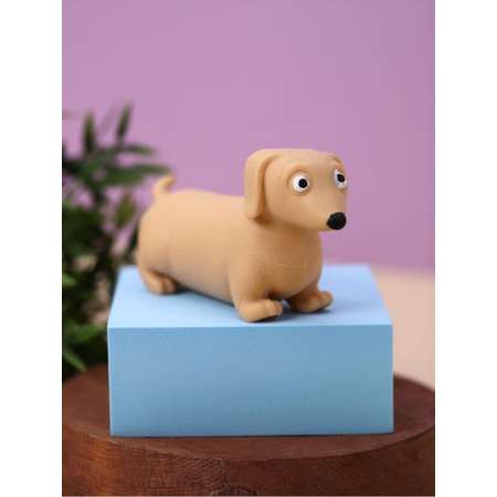 Мялка-антистресс iLikeGift Stretchy dachshund beige