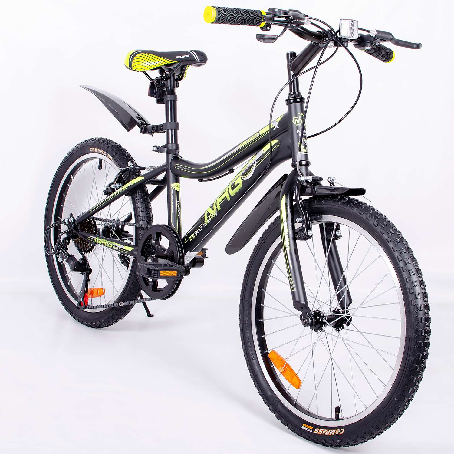 Велосипед NRG BIKES FALCON 20 black-lemon-silver - фото 2