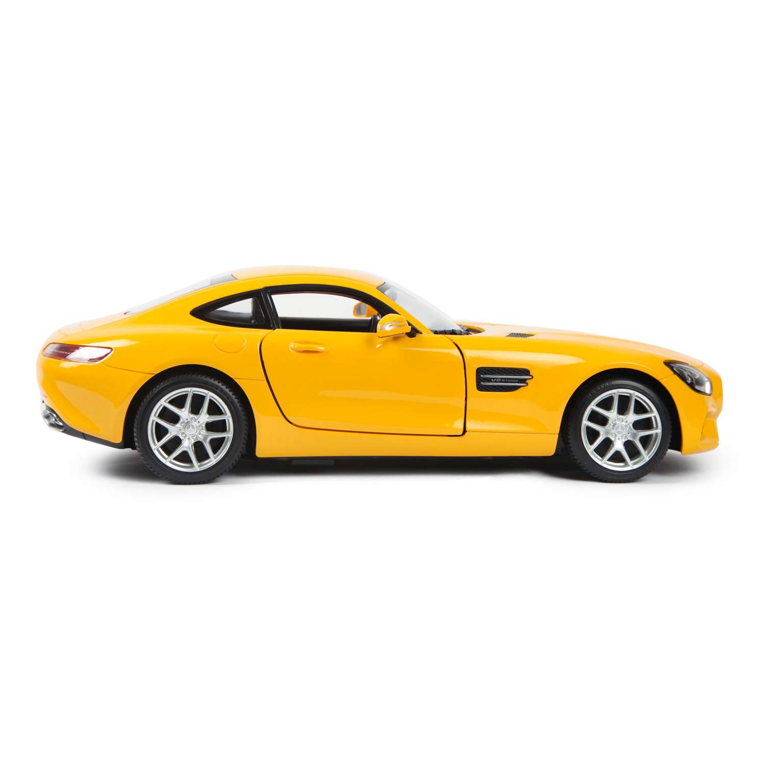 Машина Rastar РУ 1:14 Mercedes AMG GT Желтая 74010 - фото 5