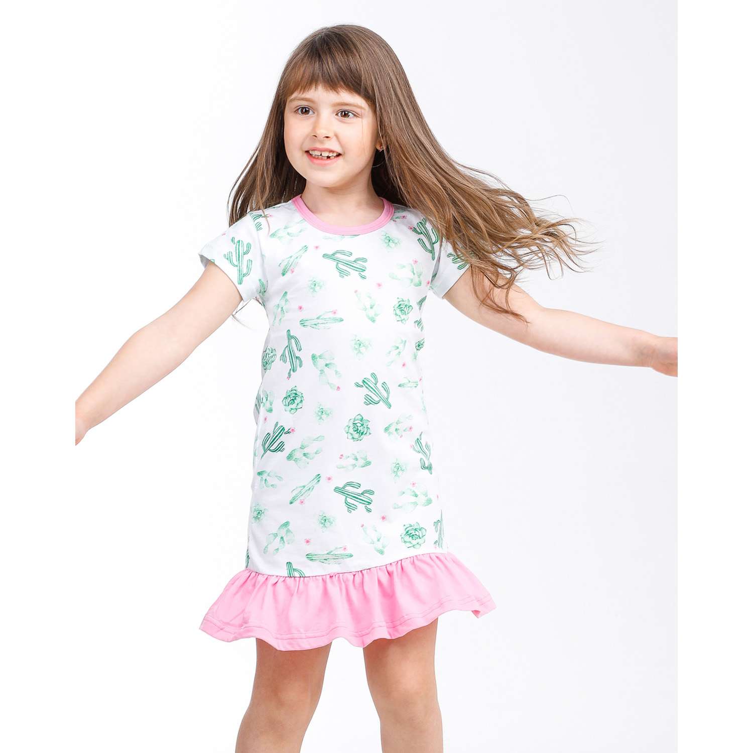 Платье Babycollection 00-00025437белый розовый зеленый - фото 1