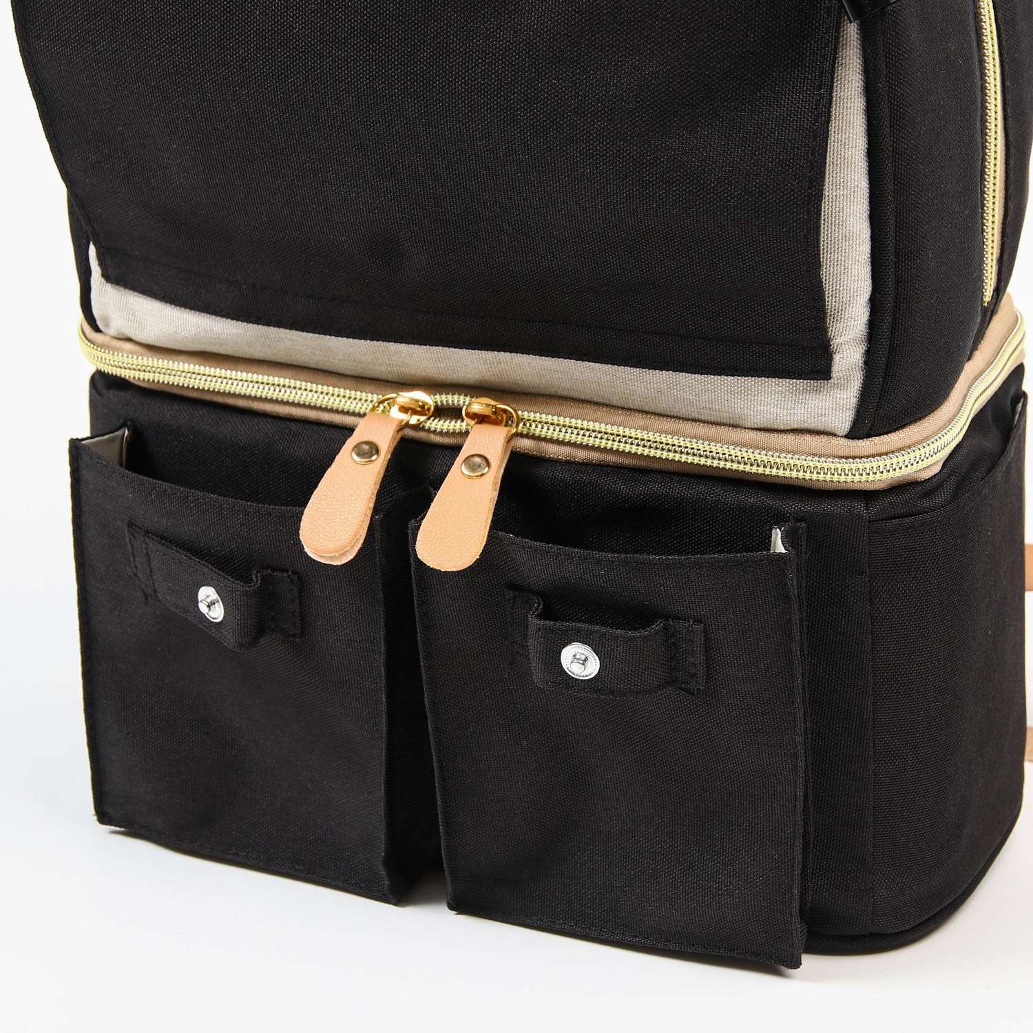 Сумка-рюкзак Sima-Land для хранения вещей малыша цвет черный/серый - фото 5