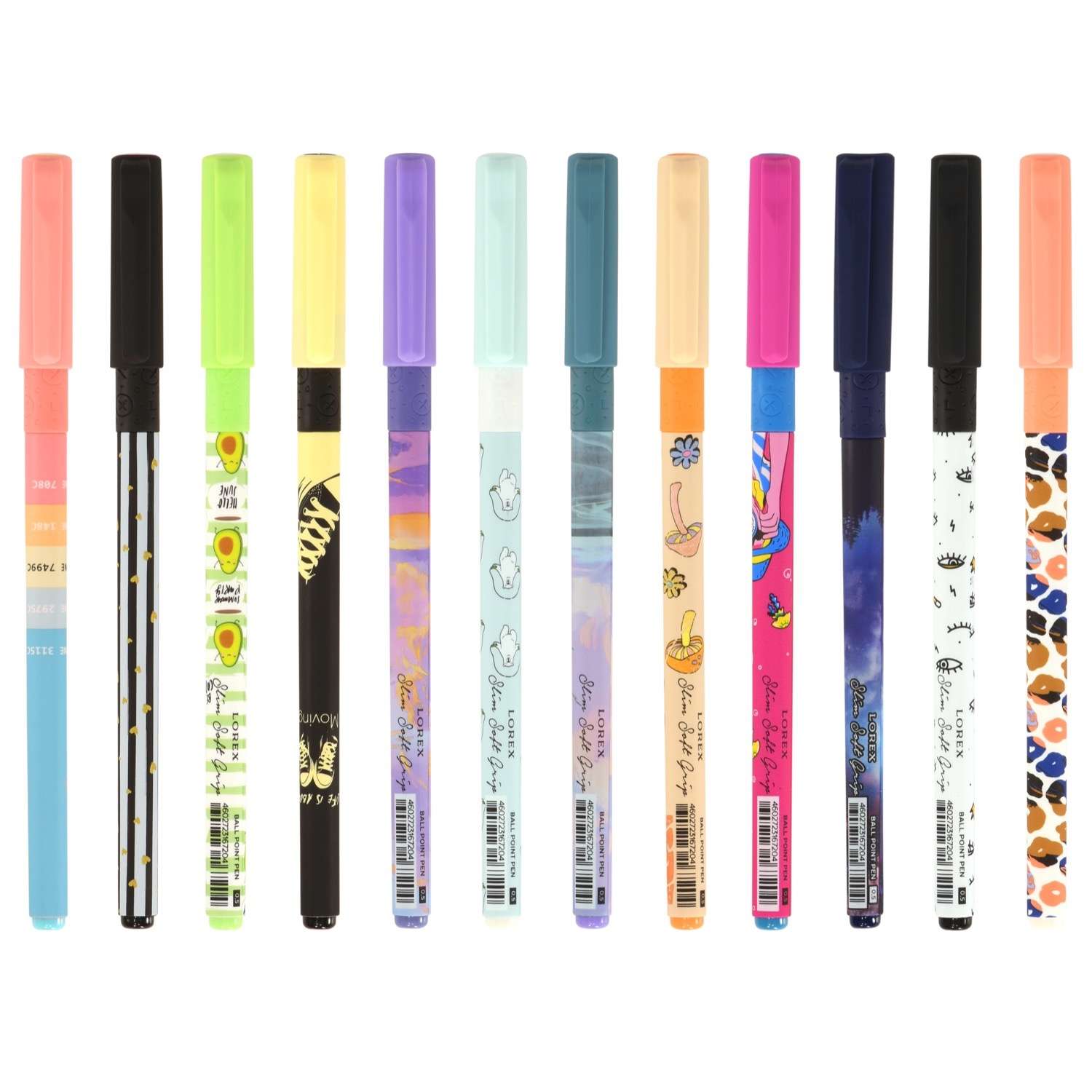 Ручка шариковая Lorex Stationery Most savage ones Mix Slim Soft Grip синий 0.5 мм в ассортименте LXOPSSG-MSOMIX - фото 1