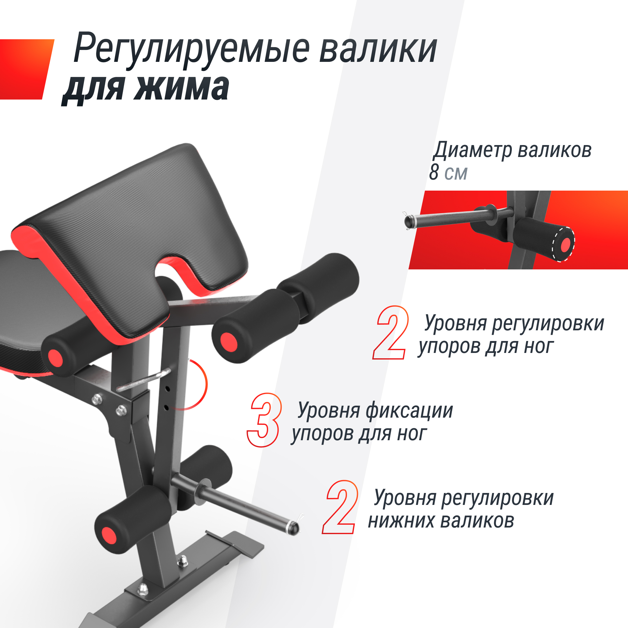 Скамья силовая универсальная UNIX Fit Bench 160 - фото 7