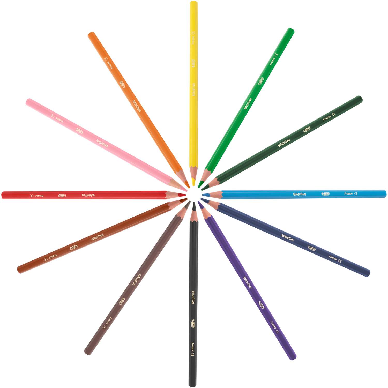 Карандаши цветные Bic Kids Evolution 12цветов 82902914/82902912 - фото 3