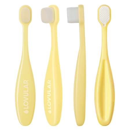 Зубная щётка LOVULAR детская Жёлтая с 4месяцев