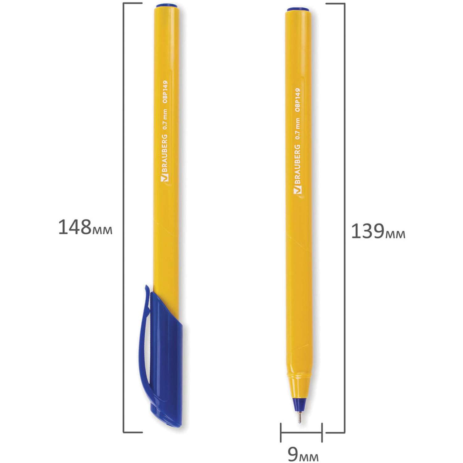 Ручки шариковые Brauberg Extra Glide Orange синие набор 12 штук - фото 9