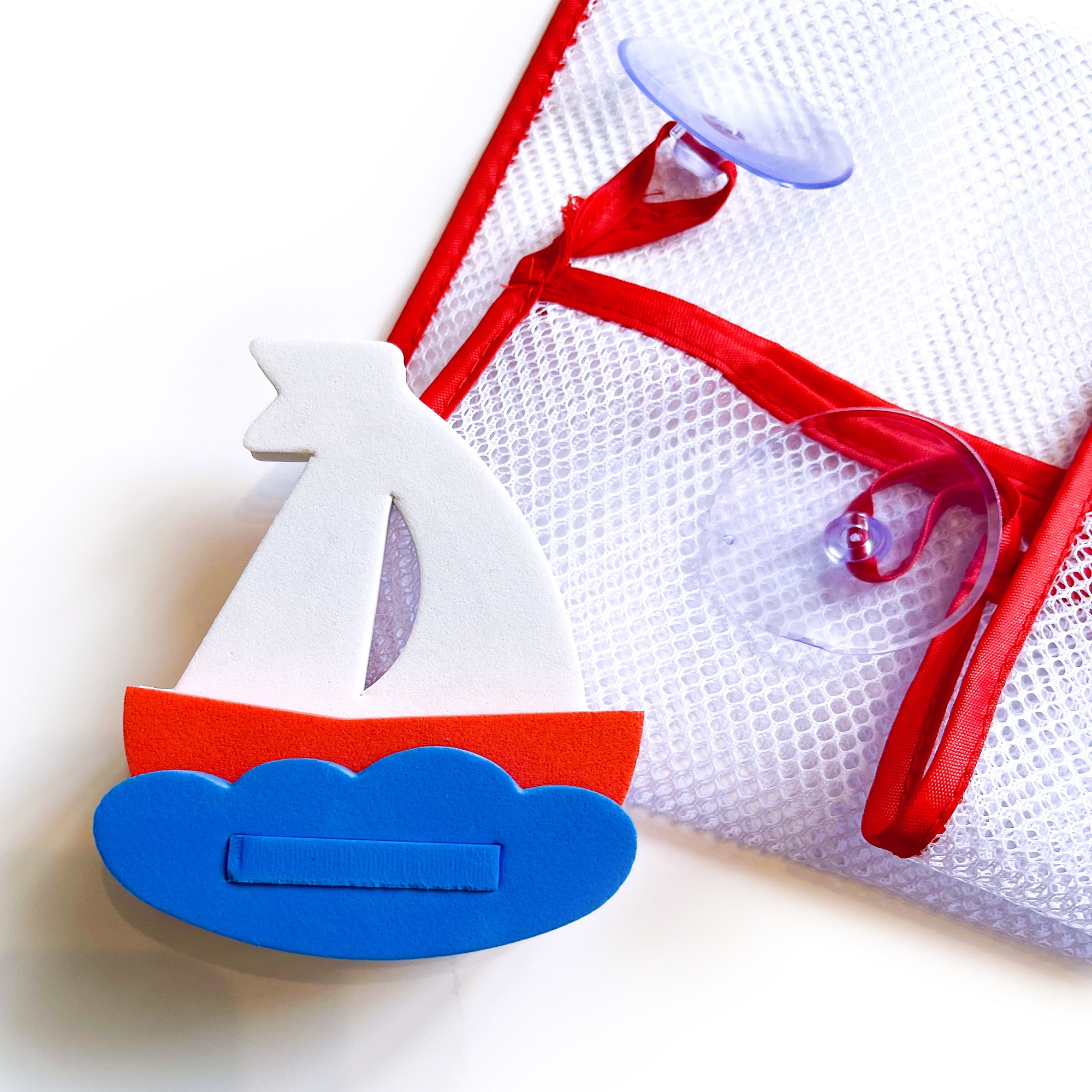Сумка-сетка ElBascoToys для хранения игрушек в ванной с игрушкой для купания Кораблик Парусник - фото 3