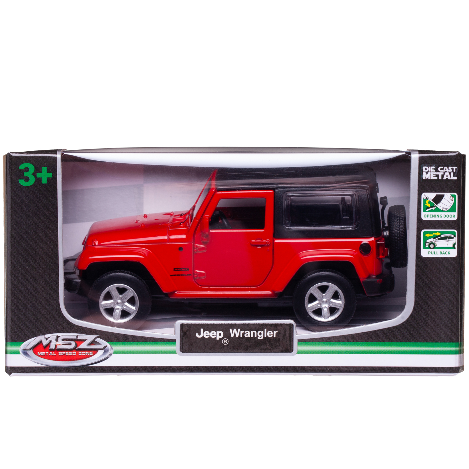 Автомобиль Abtoys Jeep MSZ 1:43 инерционный красный WE-16389R - фото 2