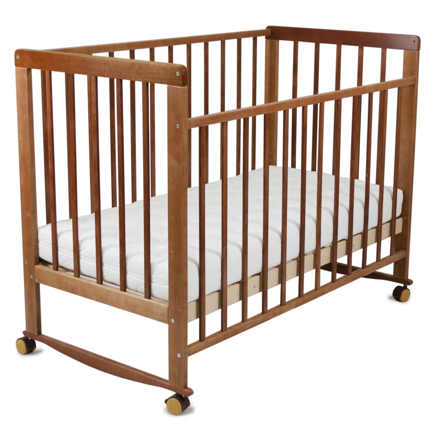 Кровать детская Babyton колесо-качалка белый 310111