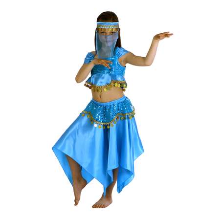 Карнавальный костюм Страна карнавалия восточная красавица Лейла голубая размер 32
