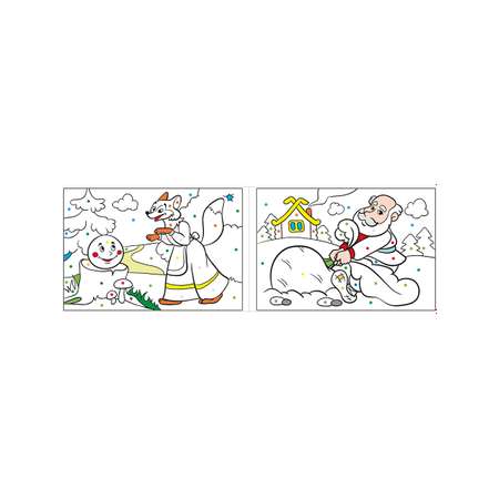 Раскраска по цветным точкам Bright Kids Сказки А4 8 листов размер 276х195 мм