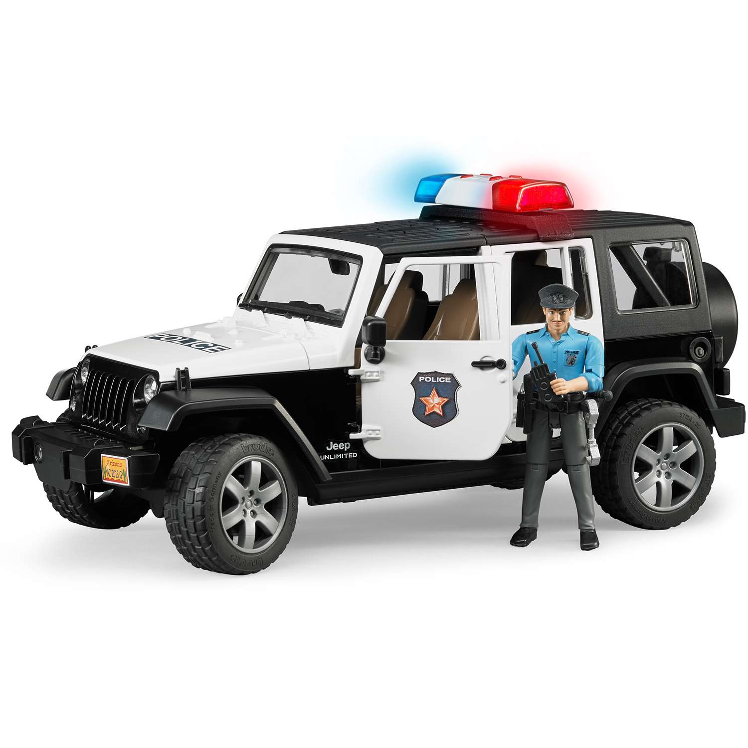 Внедорожник Bruder Jeep Wrangler Unlimited Rubicon Полиция с фигуркой 02-526 - фото 1