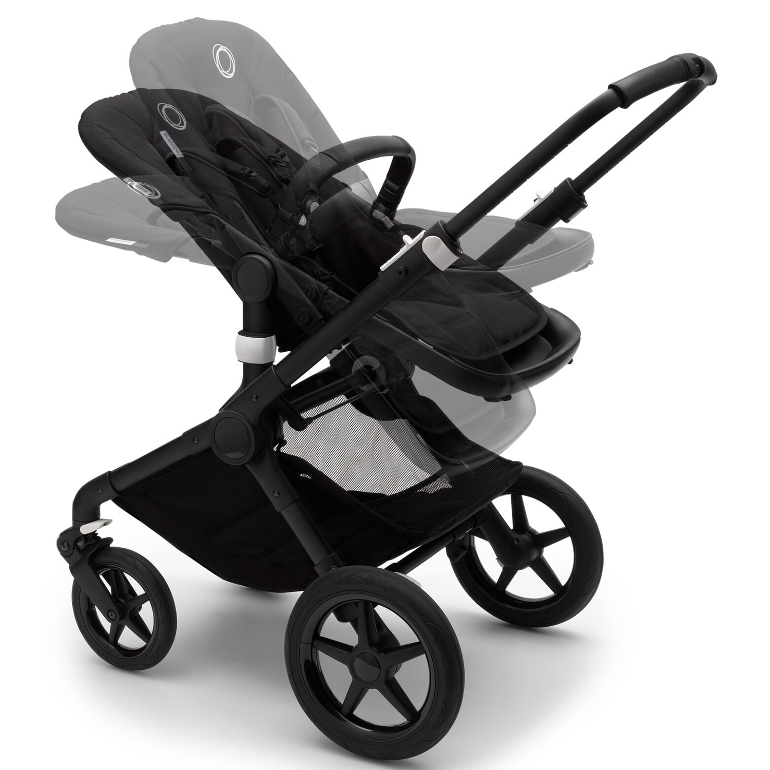 Коляска 2в1 Bugaboo Fox2 Complete Black Grey Melange-Grey Melange - фото 14