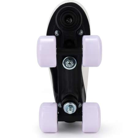 Роликовые коньки SXRide Roller skate YXSKT04WPUR белые с фиолетово-розовым орнаментом 31-34