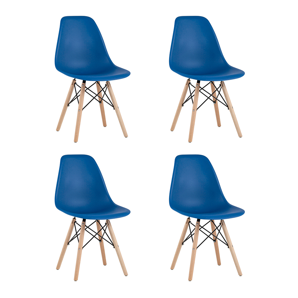 Комплект стульев Stool Group DSW Style синий Y801 navy BOX - фото 1