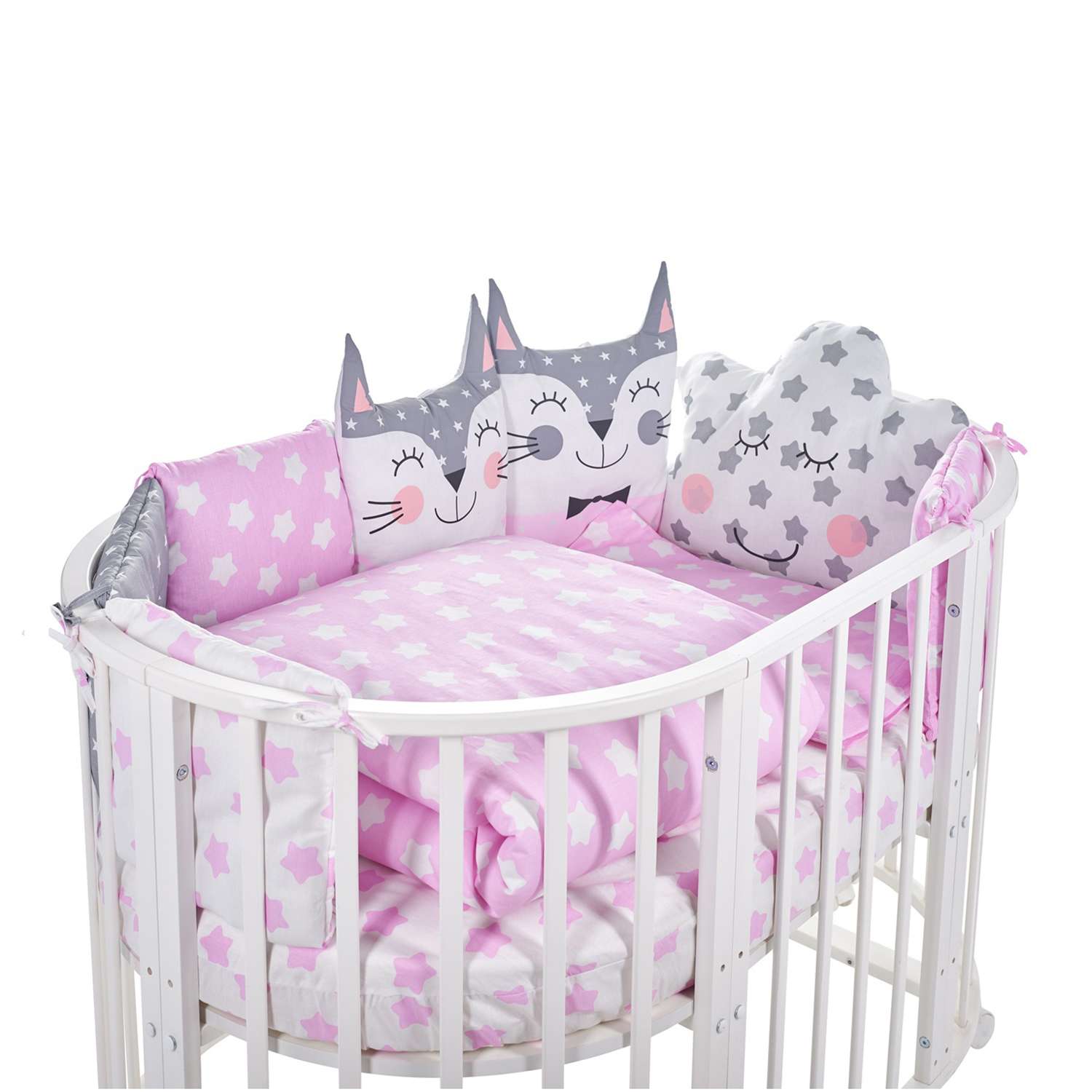 Комплект в овальную кроватку Sweet Baby Gioia 5предметов Rosa Розовый - фото 1