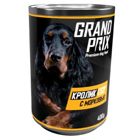Корм для собак Grand Prix Аппетитные кусочки кролик с морковью в соусе консервированный 400г