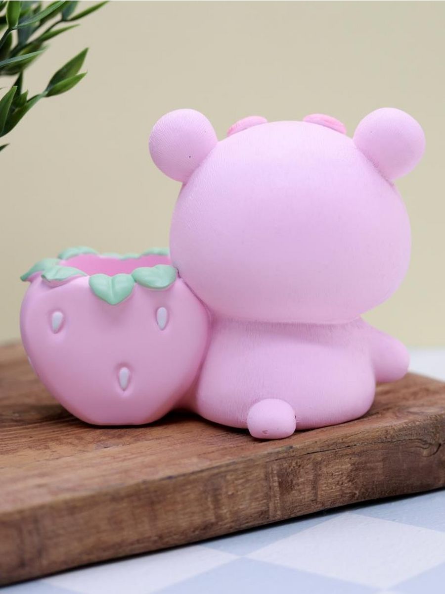 Ночник-подставка iLikeGift Strawberry bear pink - фото 5