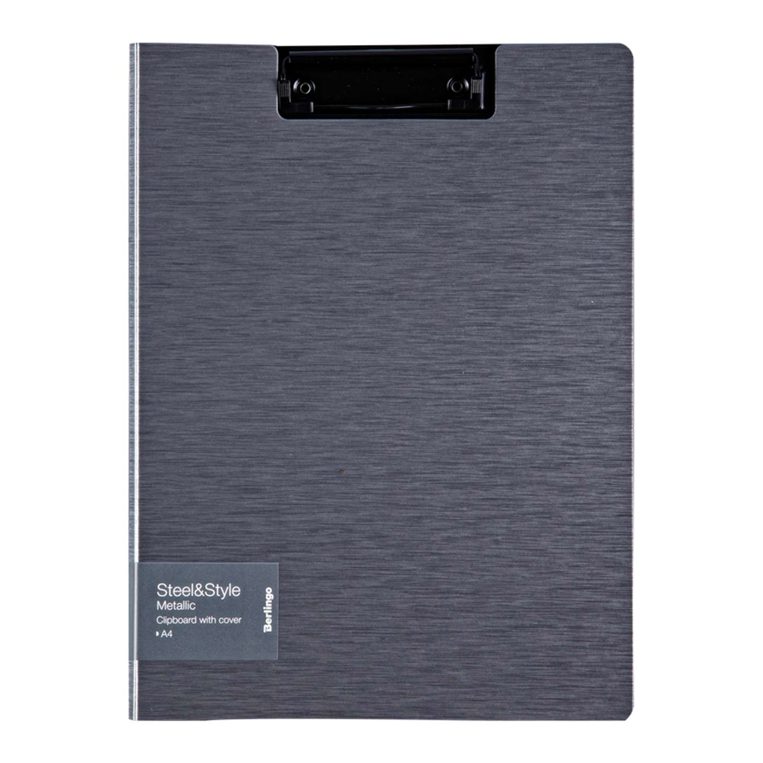 Папка-планшет с зажимом Berlingo Steel ampStyle А4 пластик полифом серебристый металлик - фото 1