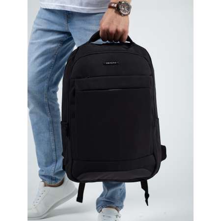 Рюкзак черный DUOYANG школьный подростковый для учебы и спорта