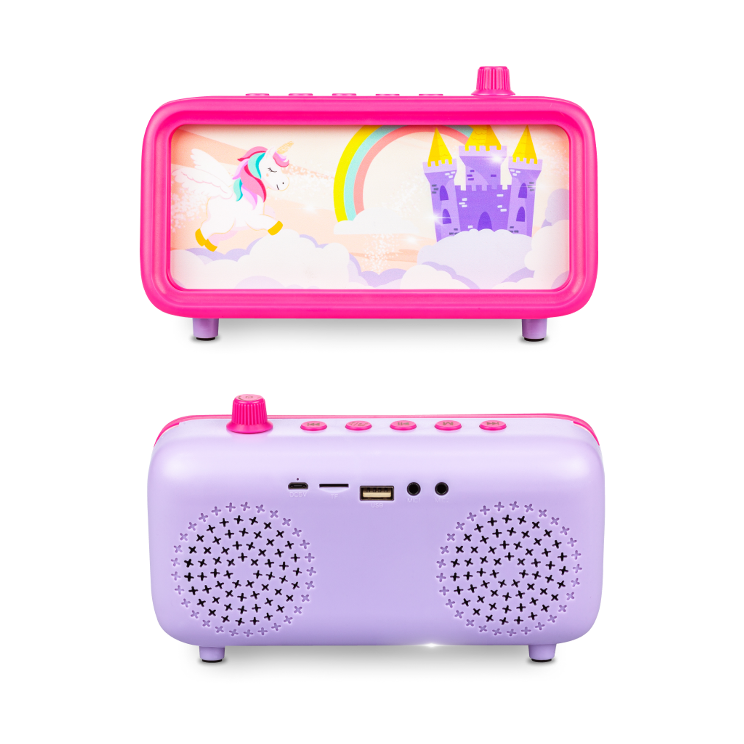 Караоке-пенал для детей Solmax с микрофоном и колонкой Bluetooth розовый - фото 8
