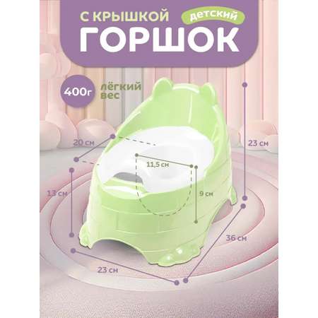 Горшок детский Компания Друзей анатомический с крышкой размер M