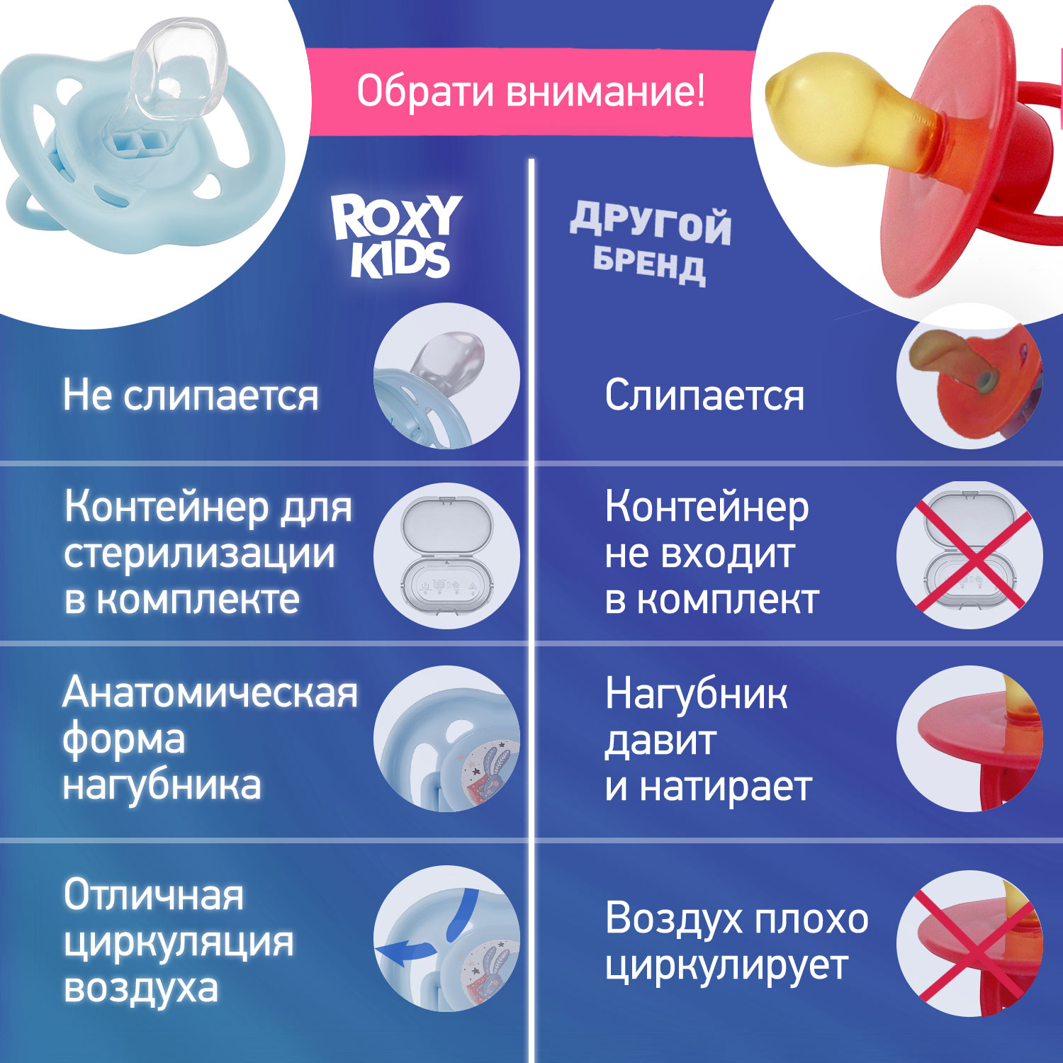 Соска-пустышка силиконовая ROXY-KIDS SCANDI в контейнере 2шт от 6 до 18 месяцев - фото 11