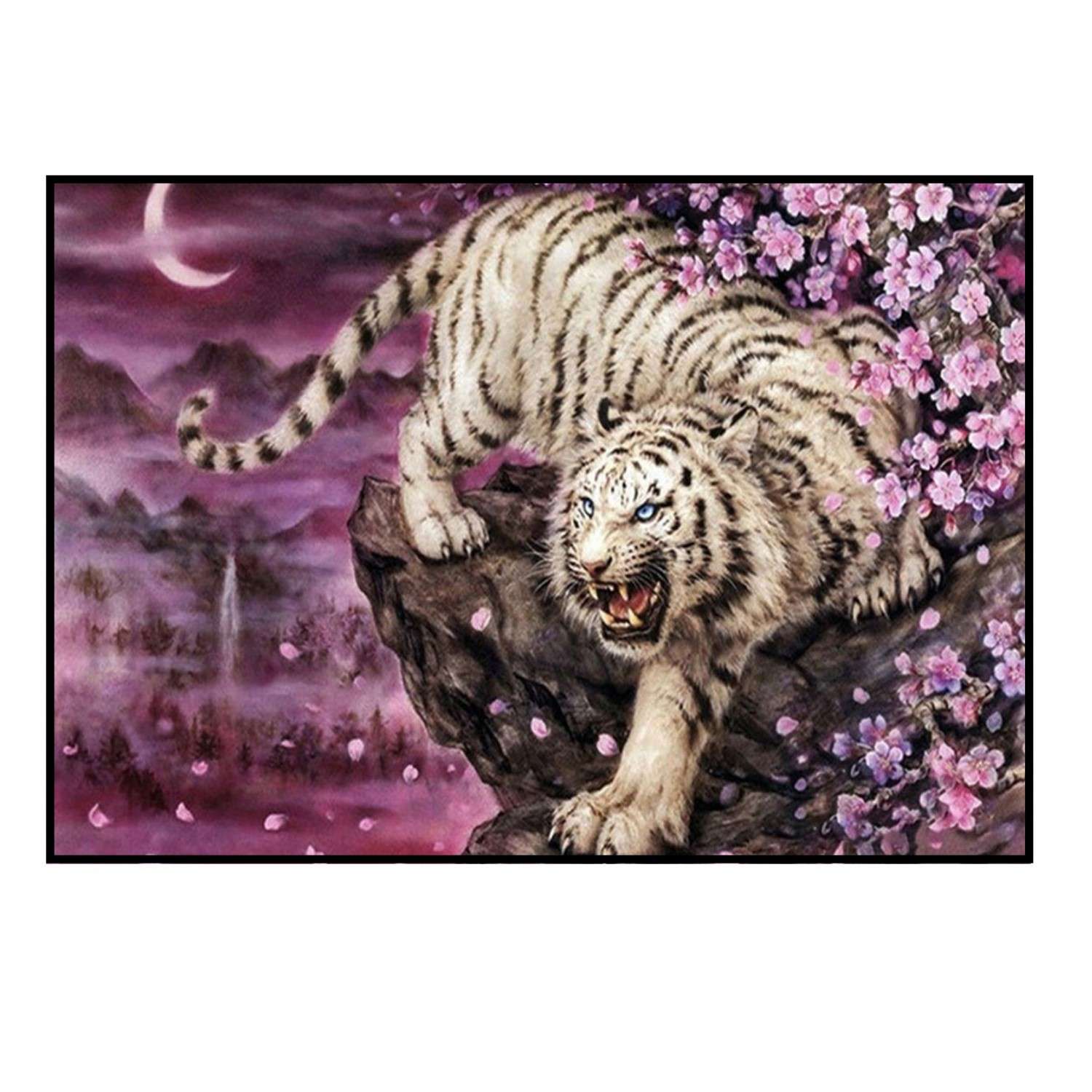 Алмазная мозаика Seichi Белый тигр 50х65 см - фото 2