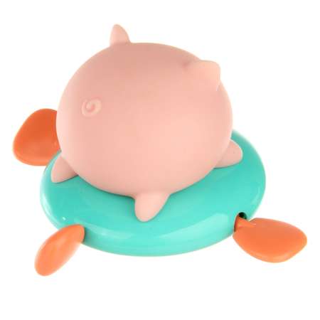 Игрушка для купания Ути Пути Свинка голубая на подушке