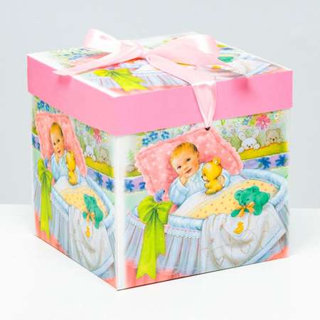 Коробка самосборная Sima-Land «Детская» Девочкам 15х15х15 см