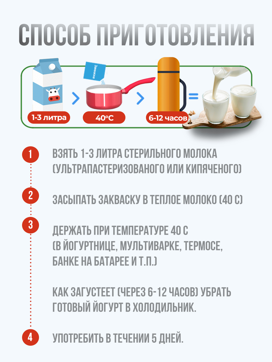 Закваска Полезная Партия Ацидофильный йогурт 10 порций - фото 4