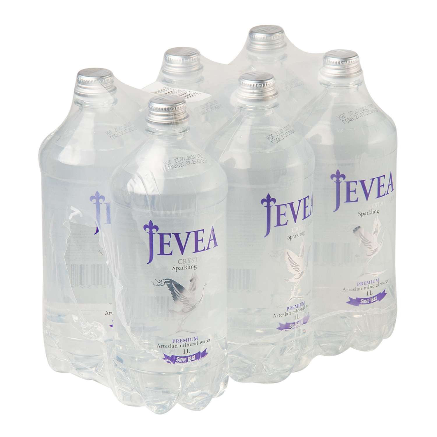 Минеральная природная вода Jevea Кристальная газированная 1 л 6 штук - фото 2