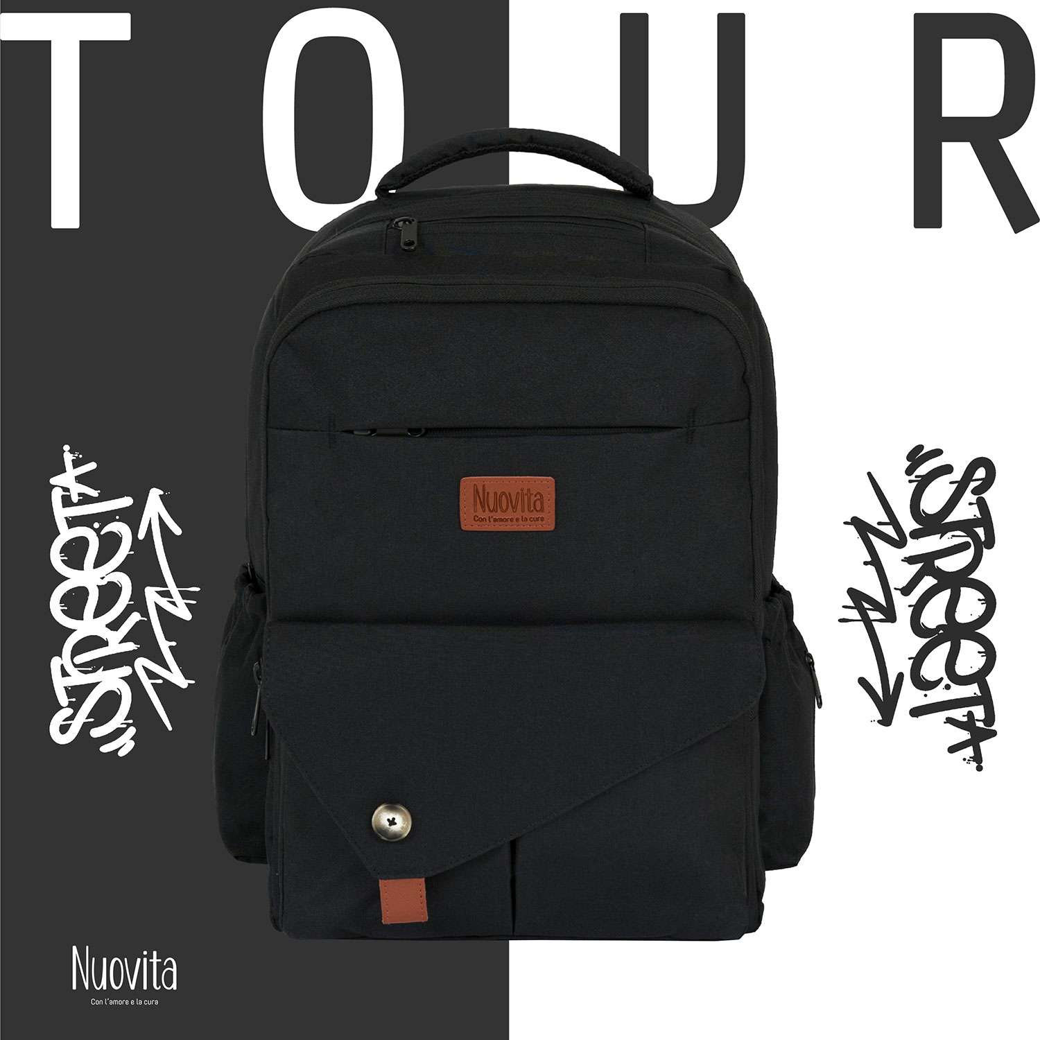 Рюкзак для мамы Nuovita CAPCAP tour Nero/Черный - фото 2