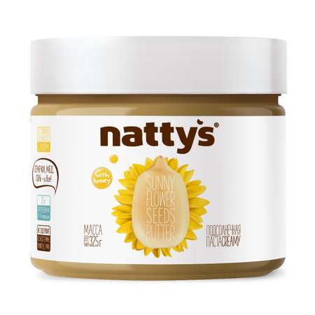 Паста семечки Nattys Sunny с мёдом 325 г