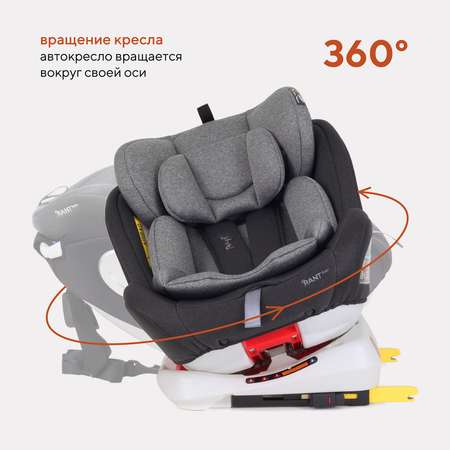 Автокресло Rant Basic Twist isofix Grey группа 0+-1-2-3 0-36 кг