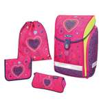 Ранец Herlitz New Midi Plus Pink Hearts с наполнением