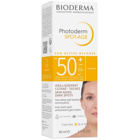 Гель-крем Bioderma Photoderm солнцезащитный SPF50+ для кожи с пигментацией и признаками старения 200 мл