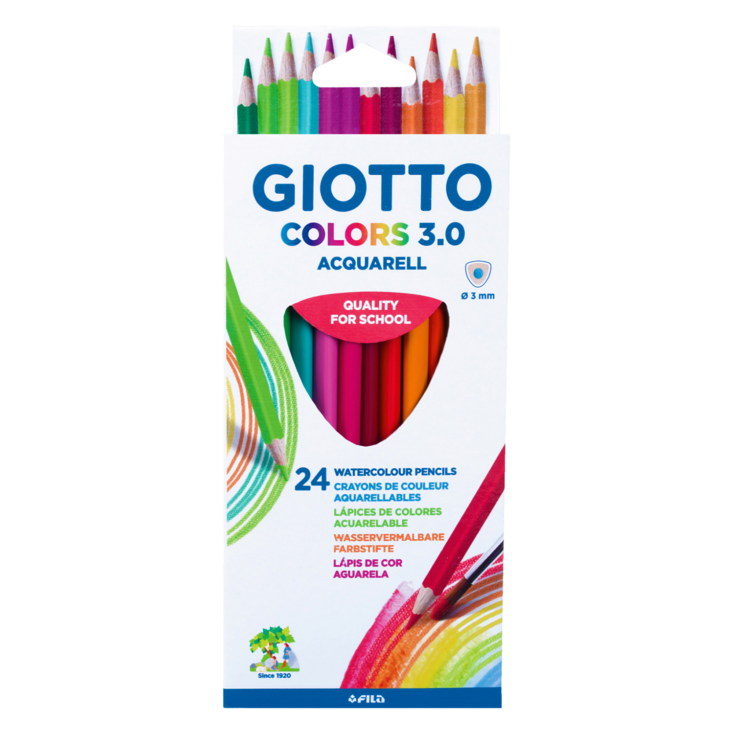 Карандаши цветные GIOTTO Colors акварельные 24шт 277200 - фото 1