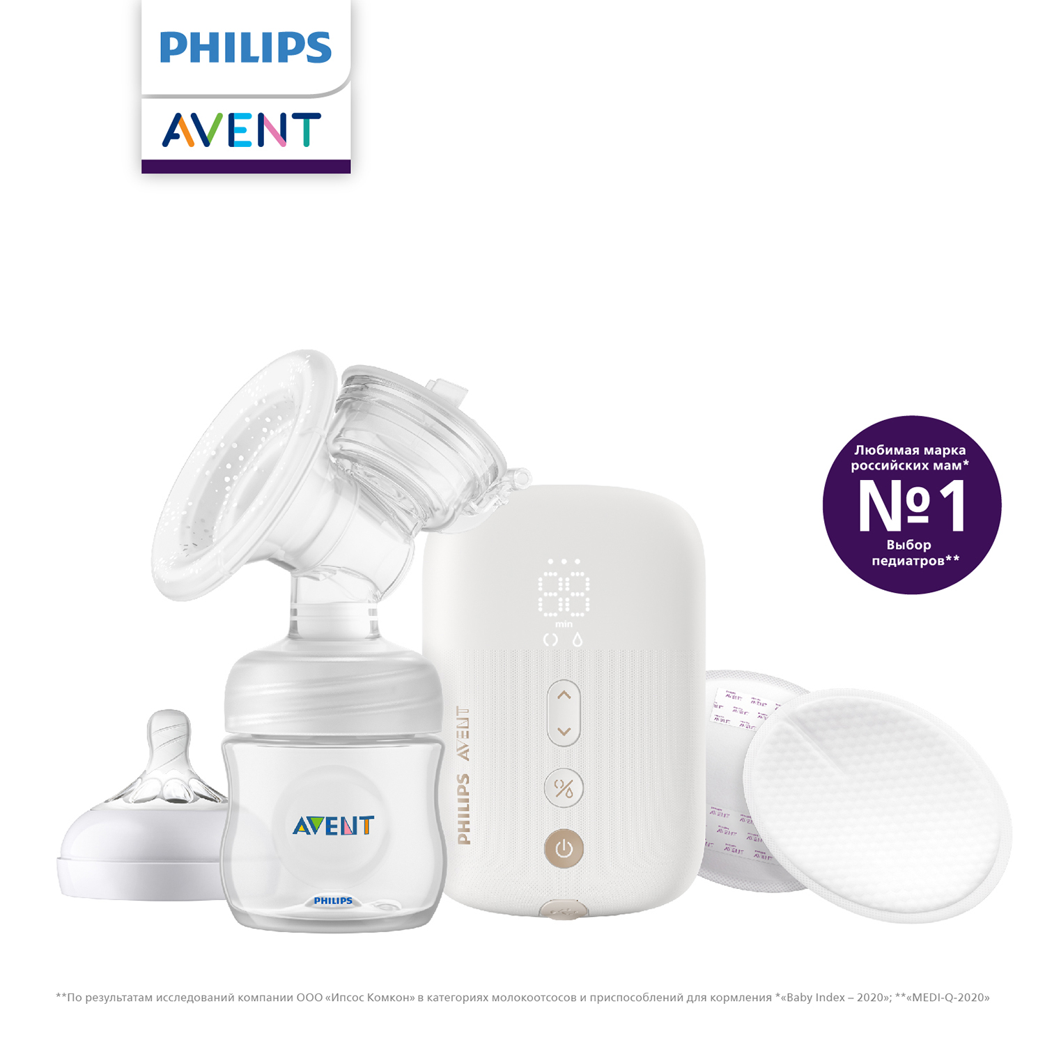 Молокоотсос Philips Avent Premium Plus электронный SCF392/11 - фото 1