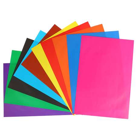 Бумага цветная глянцевая CLIPSTUDIO FLOMIK А4 двухсторонняя 20 листов 10 цветов