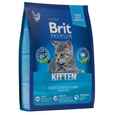 Корм для котят Brit 2кг Premium Cat Kitten с курицей сухой