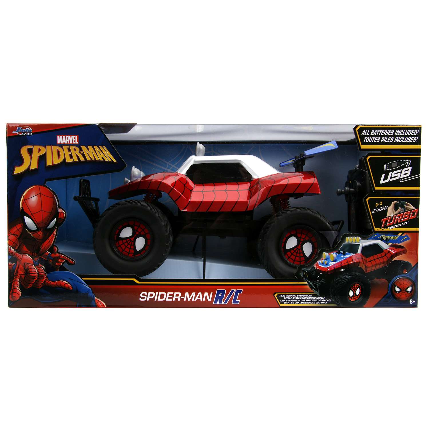 Машина Jada Marvel РУ 1:14 Багги Человека-паука 30997 - фото 2
