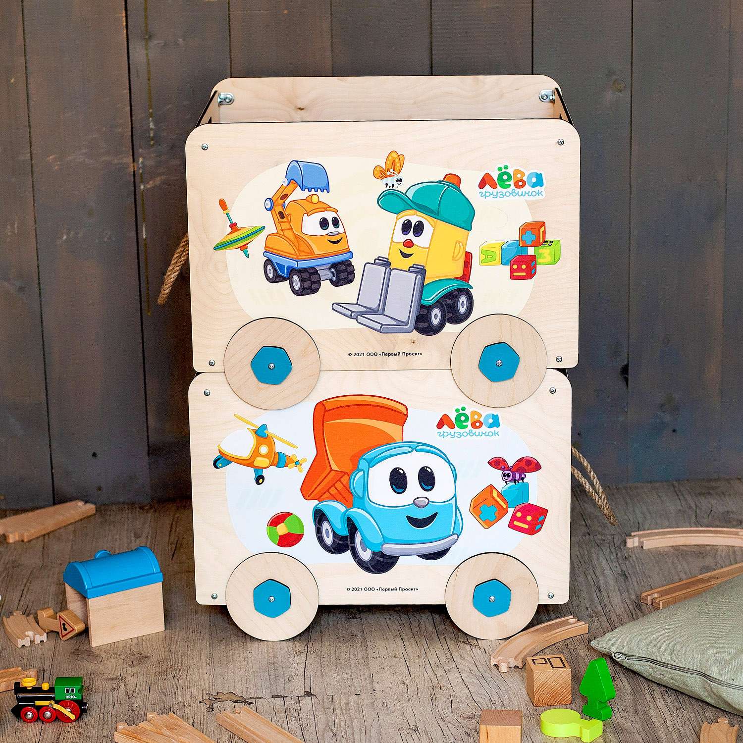 Ящик для игрушек Detishop деревянный - фото 7