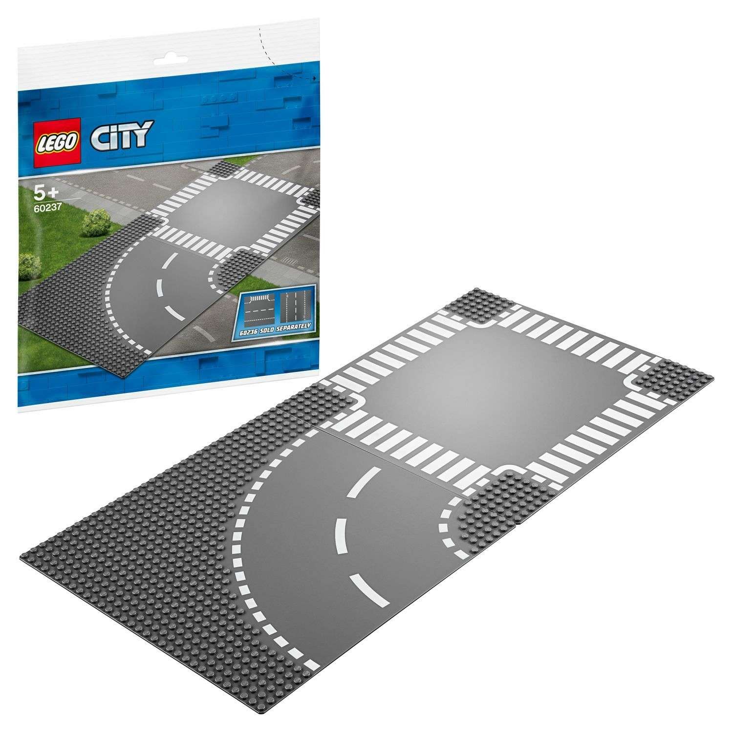 Конструктор LEGO City Supplementary Поворот и перекресток 60237 - фото 1