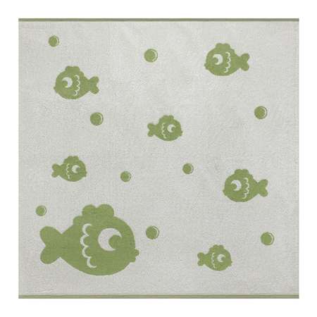 Махровое полотенце Bravo Рыбки Зеленый 100х100 м5034_03 XL