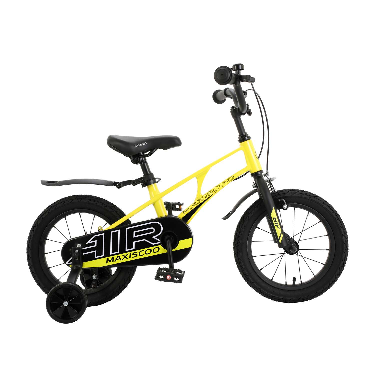 Детский двухколесный велосипед Maxiscoo Air стандарт плюс 14 желтый - фото 1